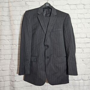 Jos. A. Bank Signature Collection Gordon Charcoal Gray Pinstripe Suit 43L